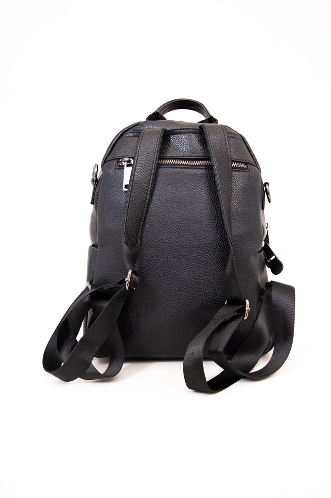 Classic Backpack 7929, Black, Leather