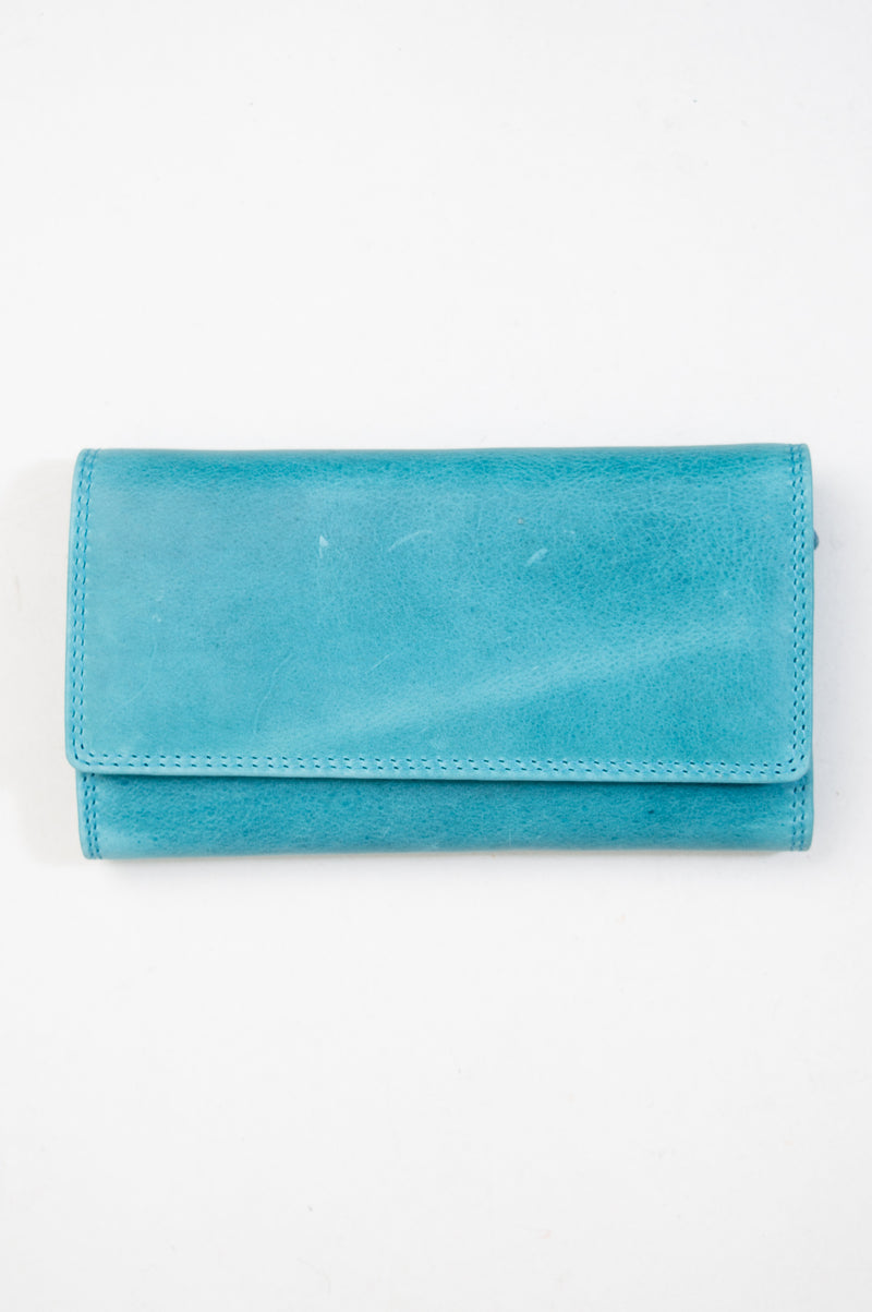 Adrian Klis 105 Ladies Wallet, Aqua, Leather