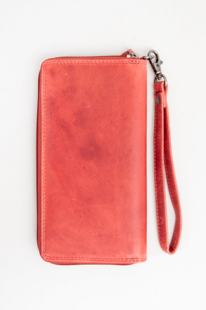 Adrian Klis 195 Wallet, Red, Buffalo Leather