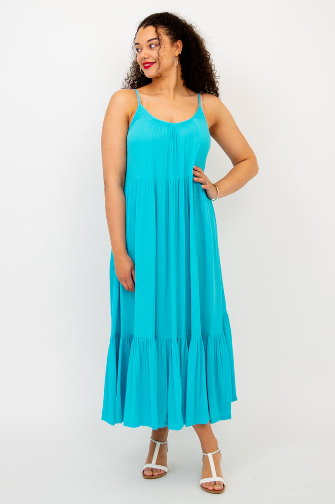 Boha Dress, Turquoise
