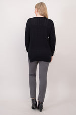 Greta Sweater, Black, Cotton
