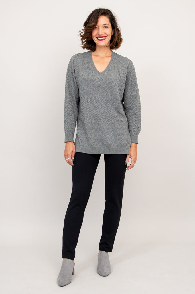 Greta Sweater,  Grey ,  Cotton