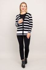 Kenny Sweater, BW Stripe, Cotton