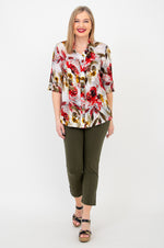 Lorine Top, Floral Youth, Linen Bamboo