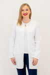 Tommy Cardigan, White, Cotton