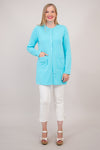 Tommy Cardigan, Turquoise, Cotton