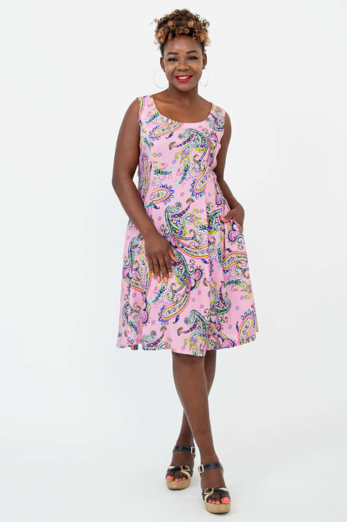 Sara Dress, Virtue, Linen Bamboo – LTD CAD Retail Blue Sky Clothing Co