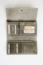 Adrian Klis 105 Ladies Wallet, Light Olive Green, Leather