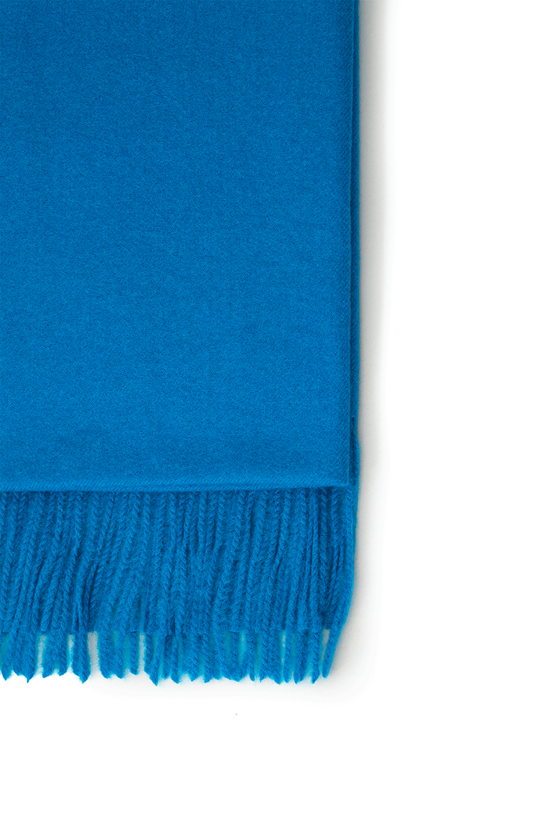 Wool Scarf, Bright Blue