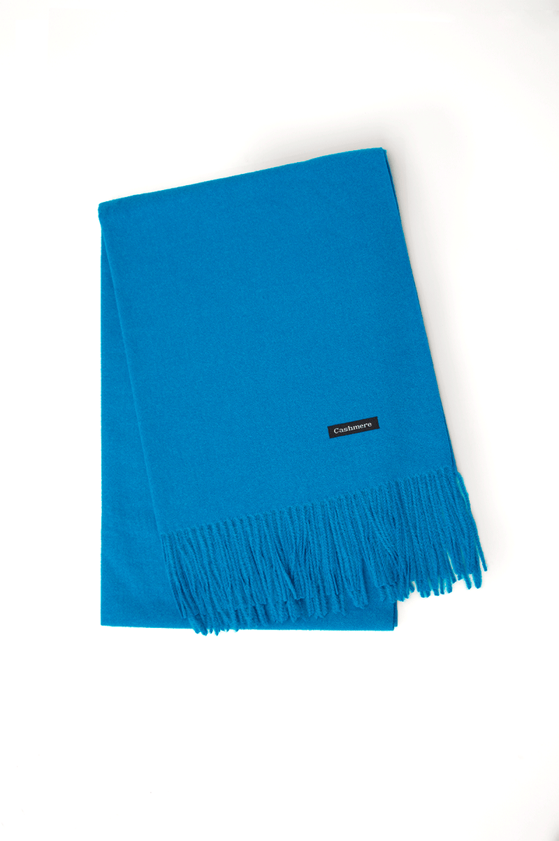 Wool Scarf, Bright Blue