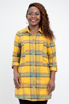 Larissa Tunic, Honey Plaid, Cotton Flannel - Final Sale