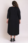 Monica 3/4 Slv Dress, Black, Bamboo - Final Sale
