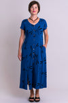 Morgan Dress, Sapphire Dragonfly, Linen Bamboo - Blue Sky Clothing Co