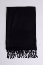 Women's black cozy warm stylish scarf.
