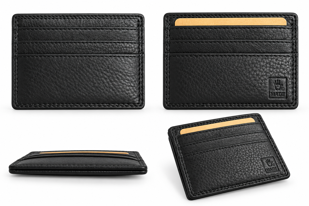 Adrian Klis 152 Card Holder, Black, Leather