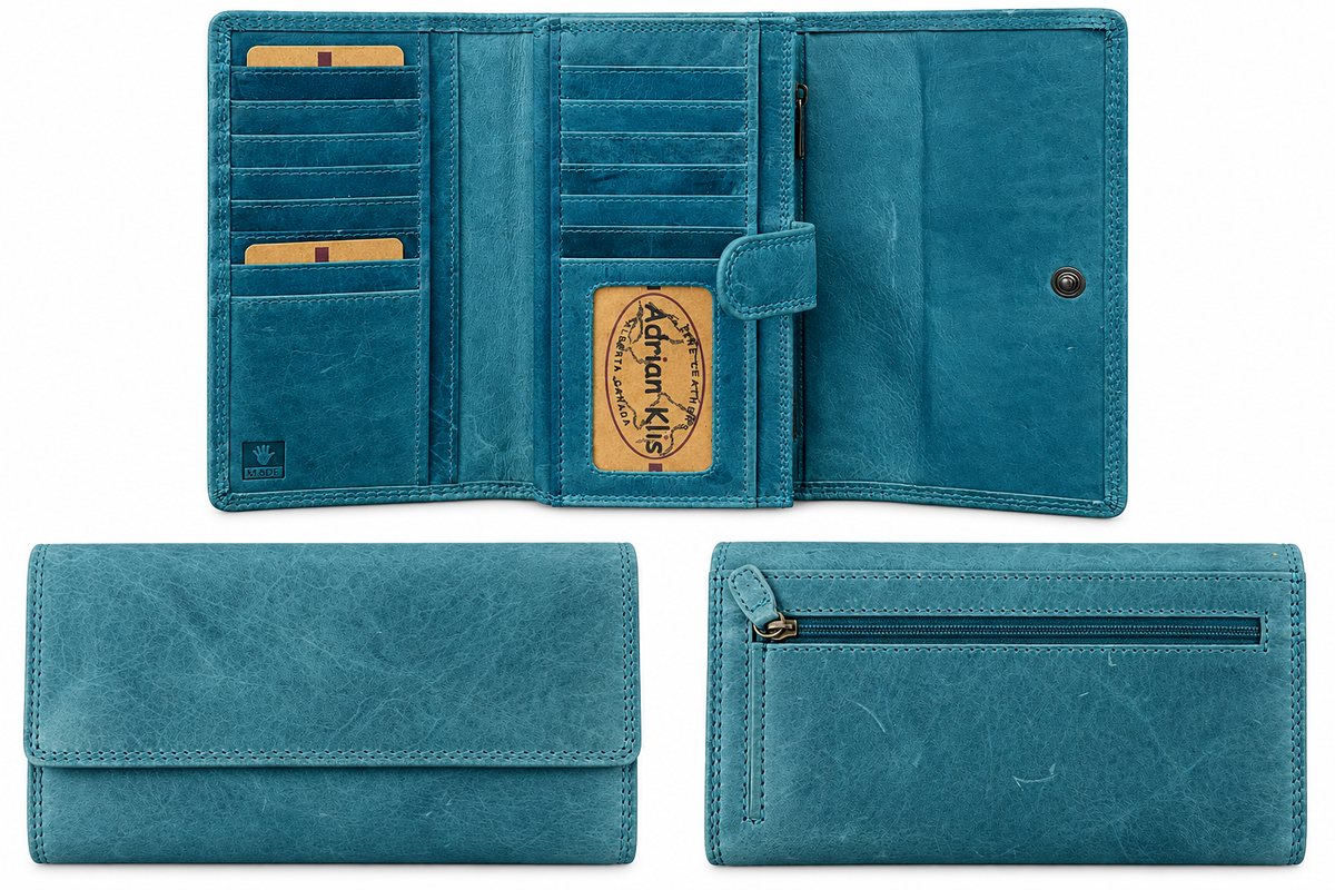Adrian Klis 105, Ladies Wallet - Sea Blue