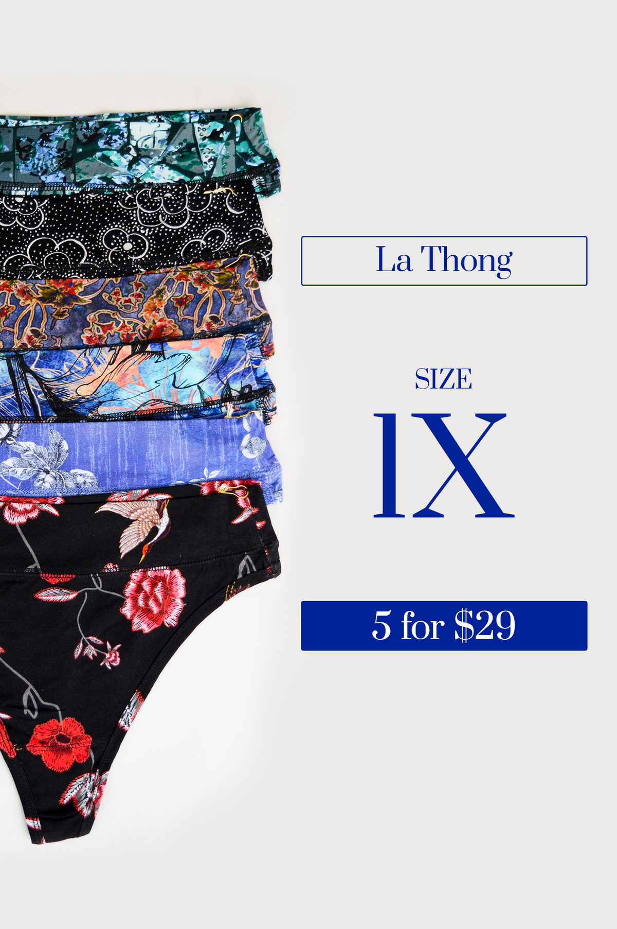 Tongs La Thong assorties – Taille : 1X