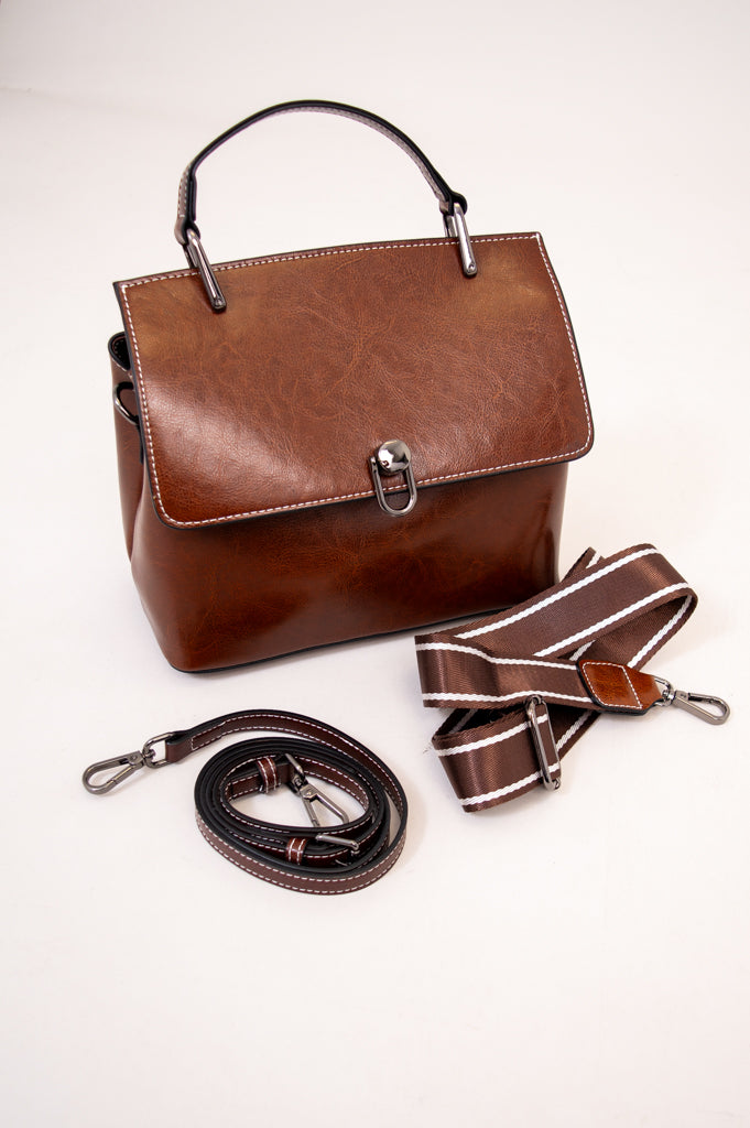 Cecilia Bag 2161, Brown, Leather