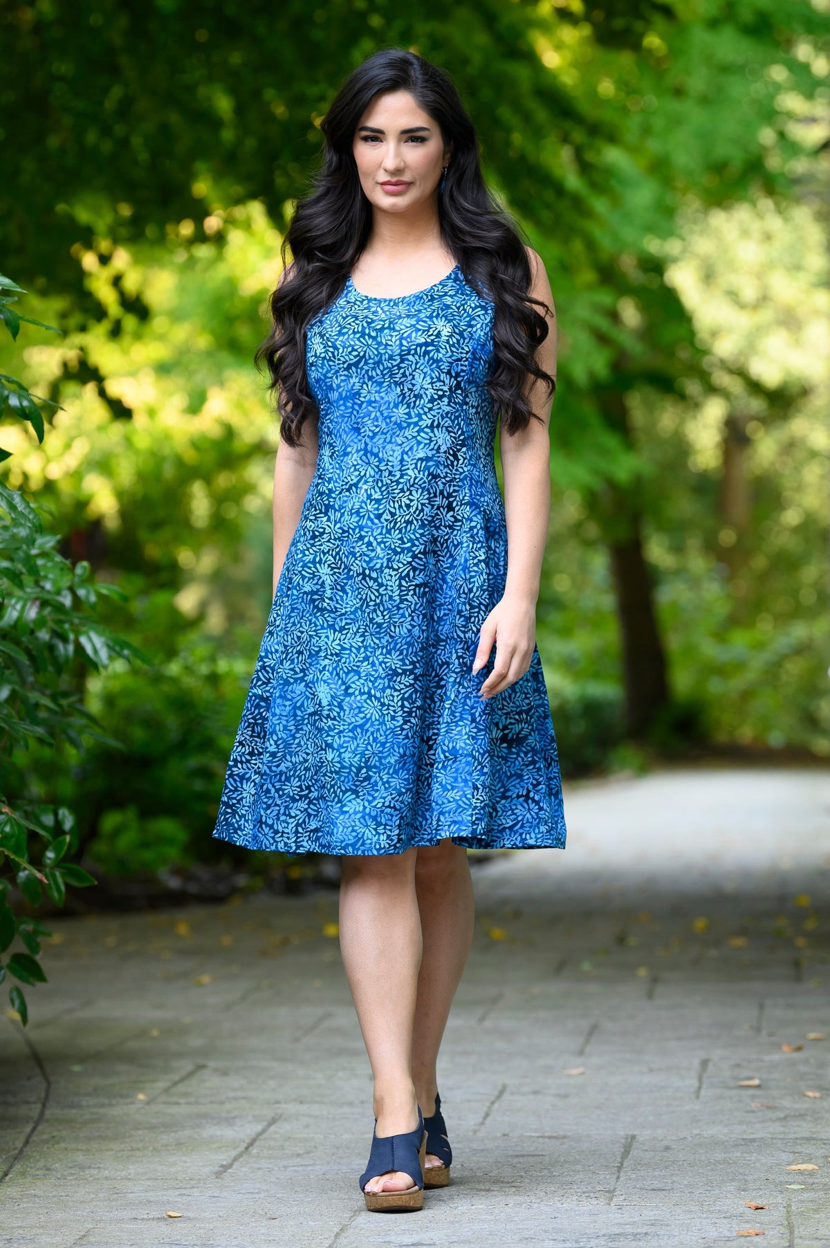Sara Dress, Botanic Blue