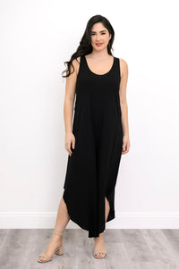 Sanito Jumpsuit, Black, Linen Bamboo