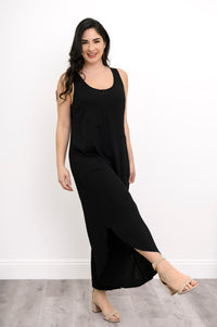 Sanito Jumpsuit, Black, Linen Bamboo