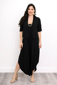 Sanito Jumpsuit, Black, Linen Bamboo
