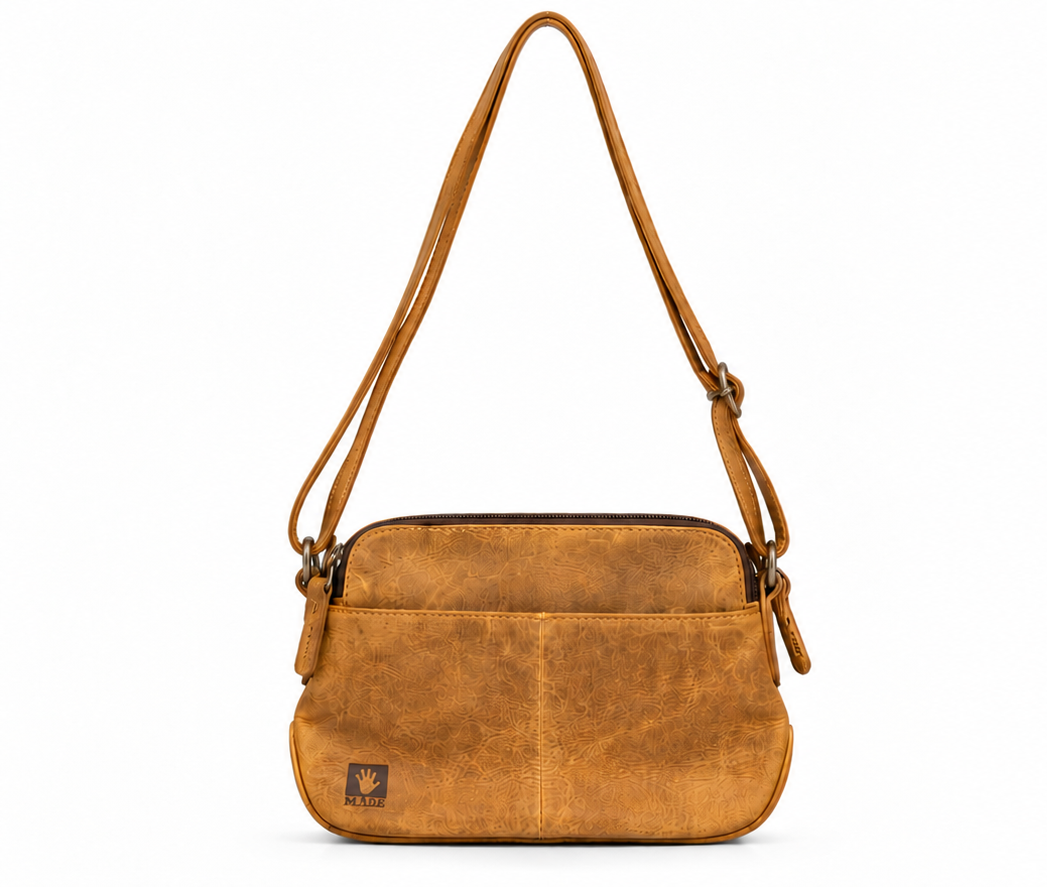 Adrian Klis 2815, Purse 2 Zippers, Leather