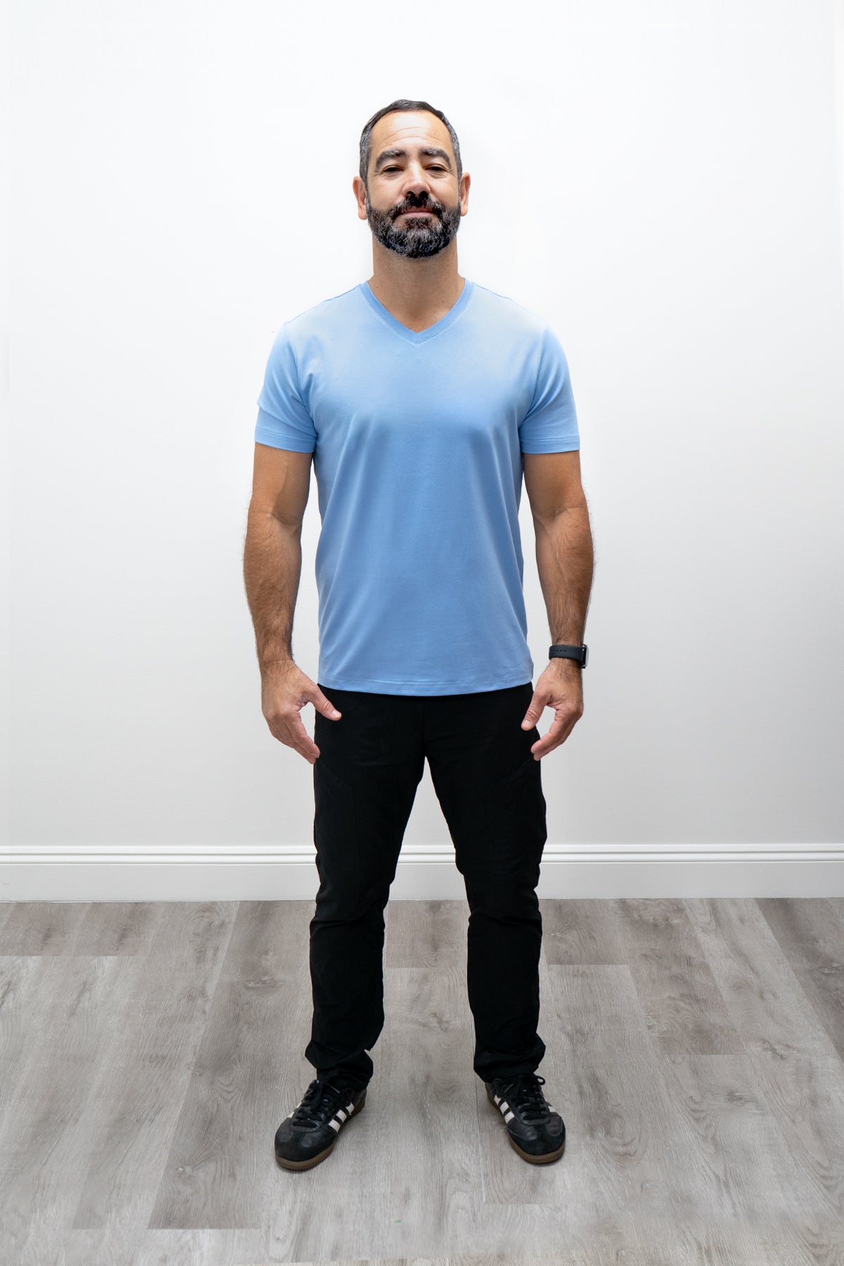 Adam Short Sleeve Shirt, Baby Blue, Bamboo