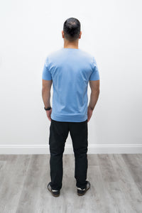 Adam Short Sleeve Shirt, Baby Blue, Bamboo