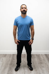Adam Short Sleeve Shirt, Classic Blue, Bamboo