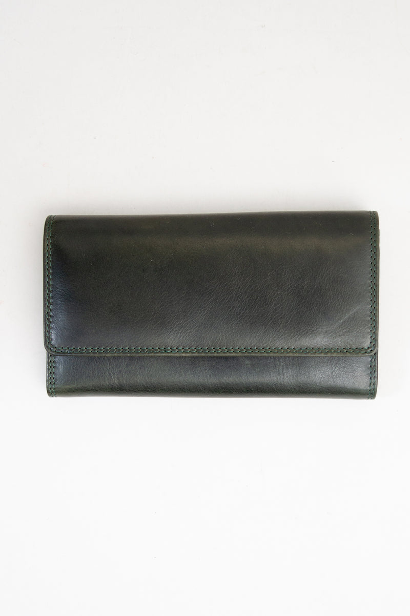 Adrian Klis 105 Ladies Wallet, Dark Green, Leather