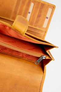 Adrian Klis 105 Ladies Wallet, Oker, Leather