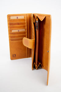 Adrian Klis 105 Ladies Wallet, Oker, Leather