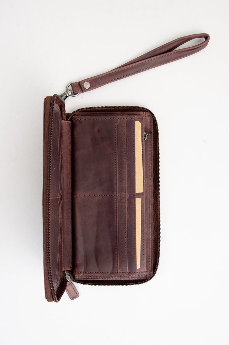 Adrian Klis 195 Wallet, Brown, Buffalo Leather