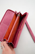 Adrian Klis 195 Wallet, Pink, Buffalo Leather