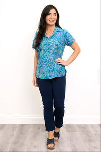 Aida S/S Top, Aquamarine