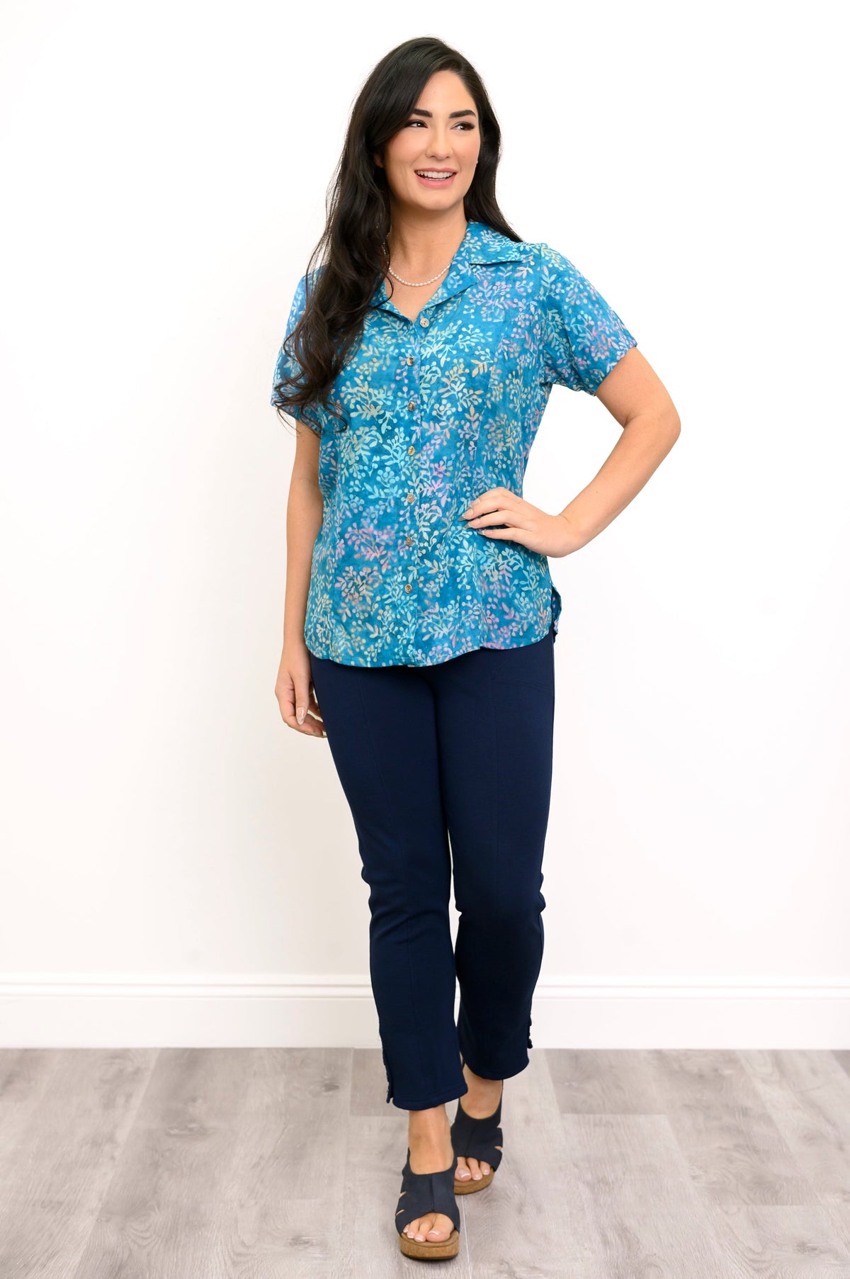 Aida S/S Top, Aquamarine