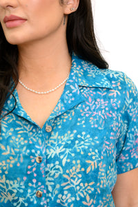 Aida S/S Top, Aquamarine