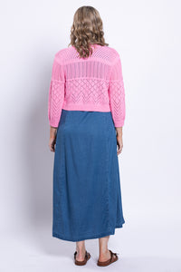 Aldi Sweater, Pink, Cotton