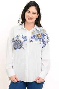 Alex Blouse, Sun Lace, Linen Viscose