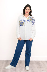 Alex Blouse, Sun Lace, Linen Viscose