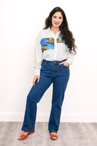 Alex Blouse, Venice, Linen Viscose