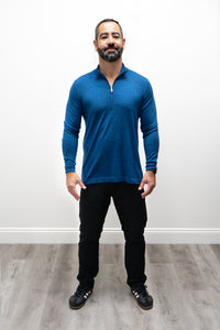 Andrew Sweater, Blue Peri, Merino Wool