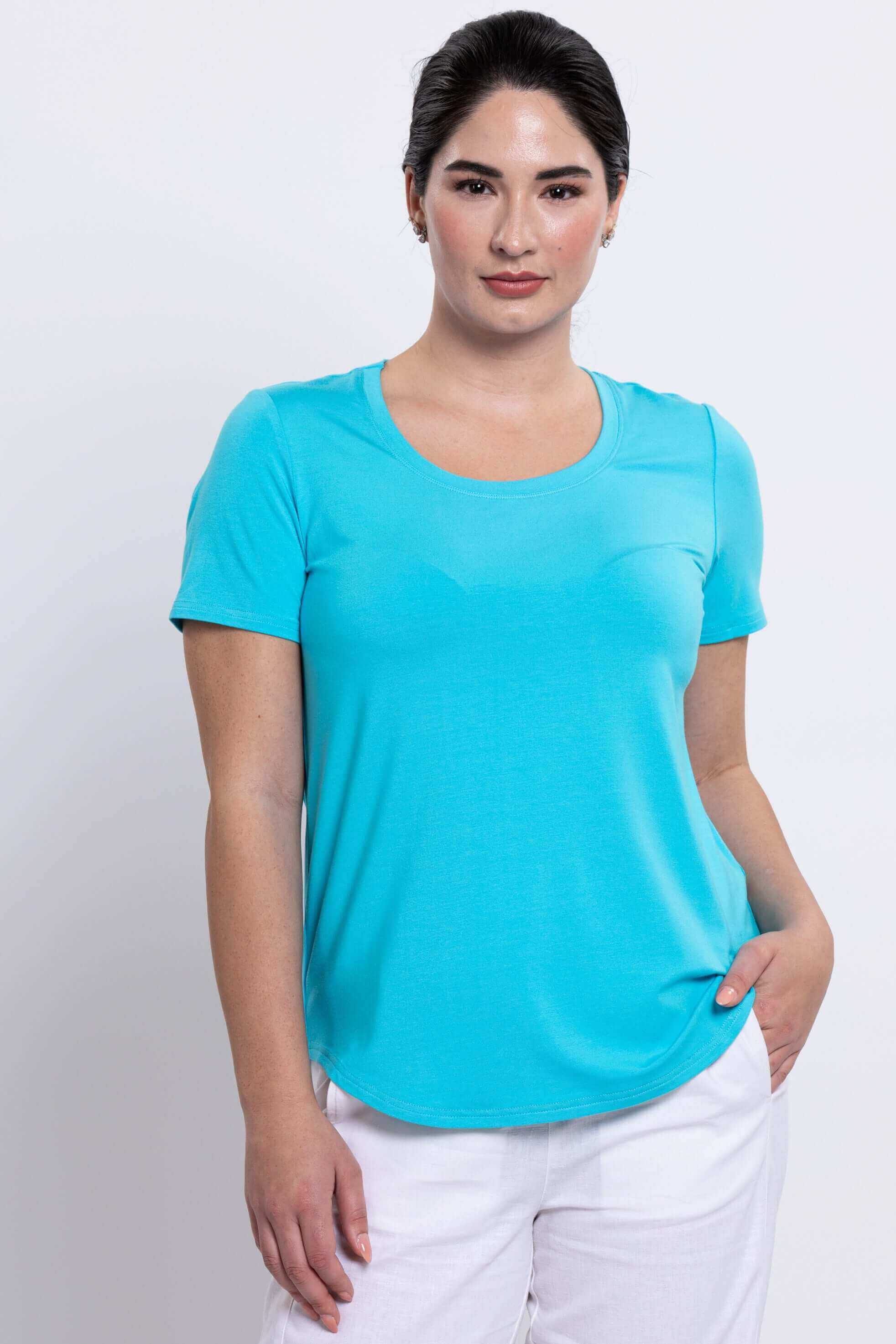 Tessa Tee, Ocean, Bamboo – LTD CAD Retail Blue Sky Clothing Co