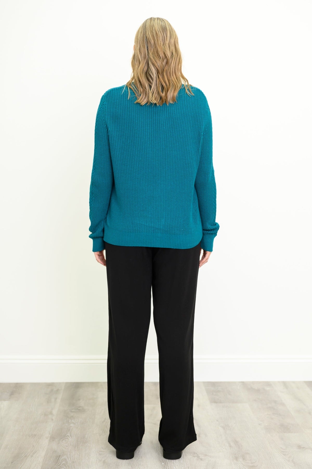 Annie Sweater, Ocean Teal, Cotton