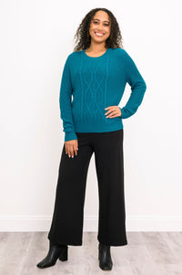 Annie Sweater, Ocean Teal, Cotton