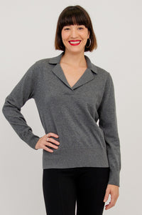 Astrid Sweater, Grey, Cotton