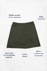 Jupe-short Melly, Indigo, Bambou