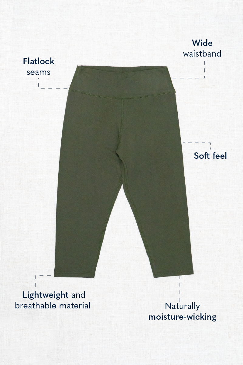 Riley Capri, Noir, Bambou