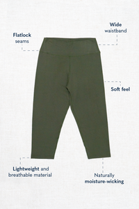 Riley Capri, Noir, Bambou